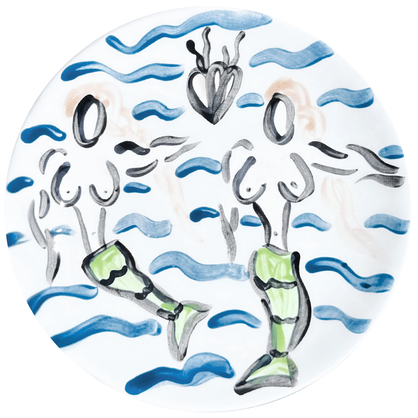 Mermaids & Waves 2 Dessert Plate 24cm