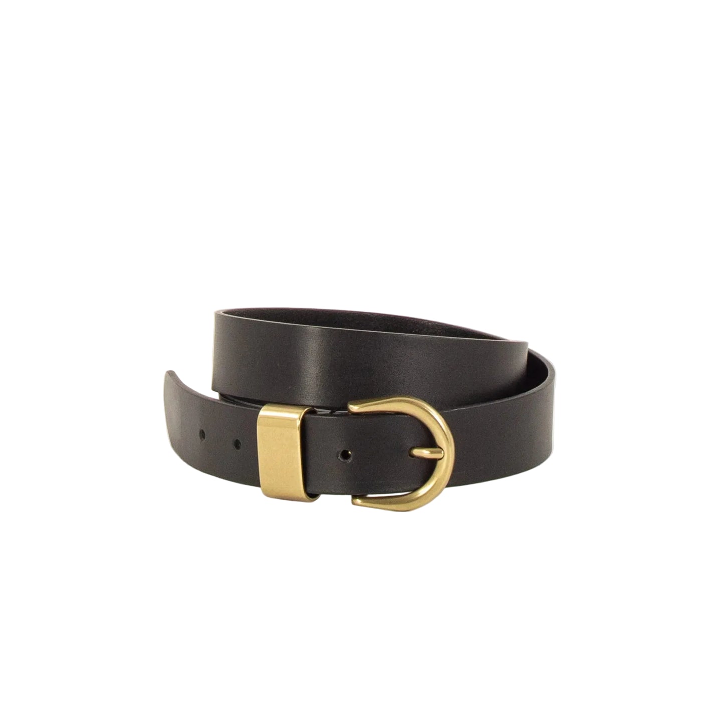 Miloa Leather Belt Metal Loop