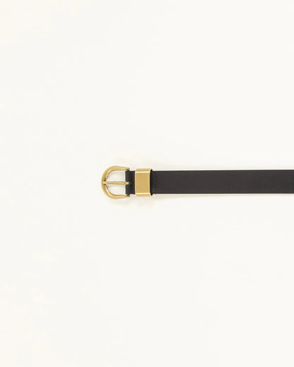 Miloa Leather Belt Metal Loop