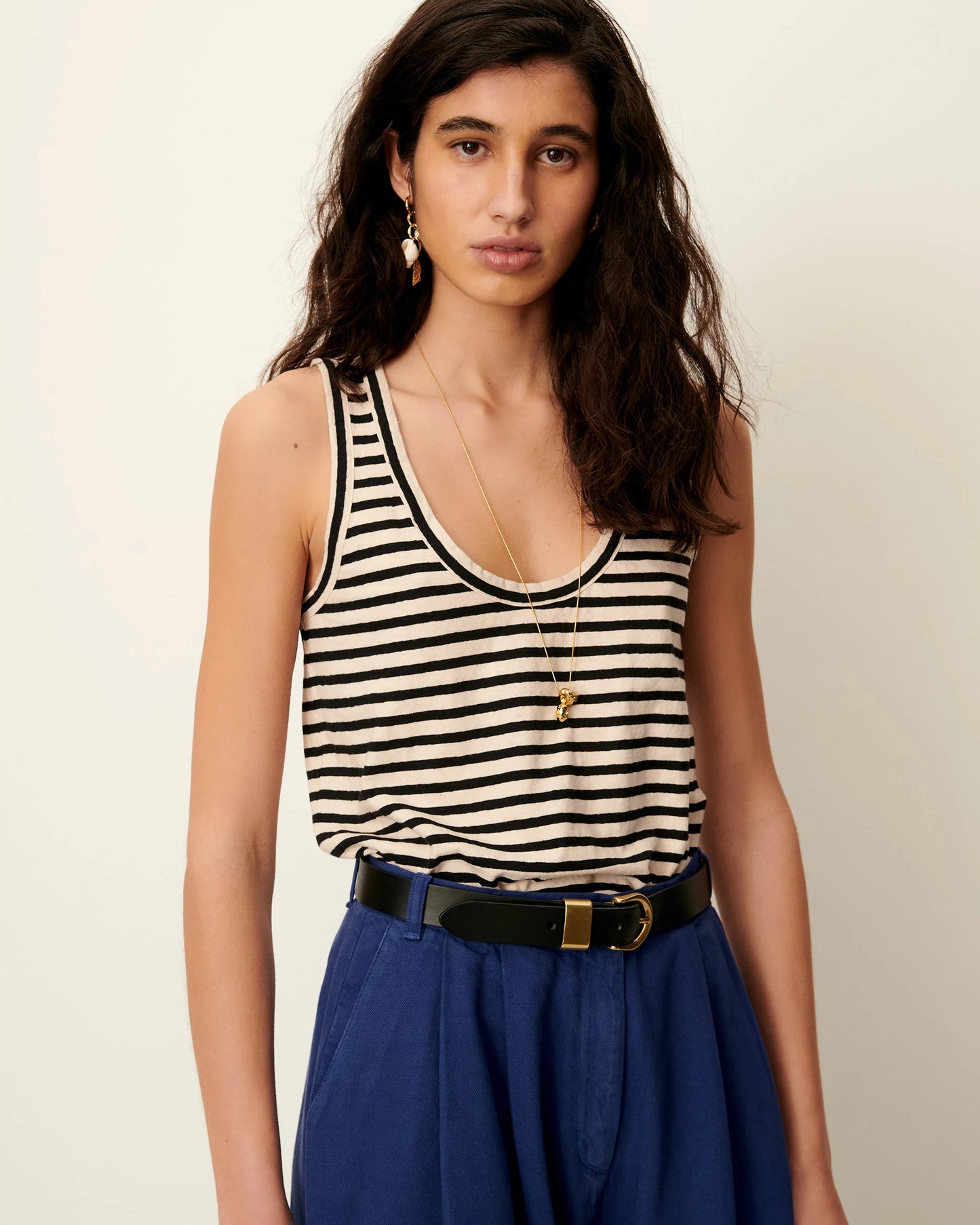 Miloa Leather Belt Metal Loop
