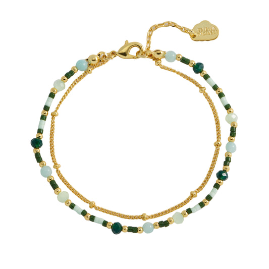 Mini Green Duo Chain Bracelet
