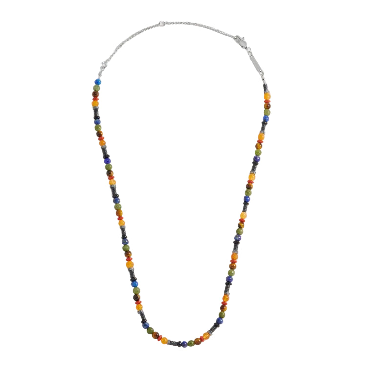 Mixed Gemstone & Acrylic Beaded Necklace