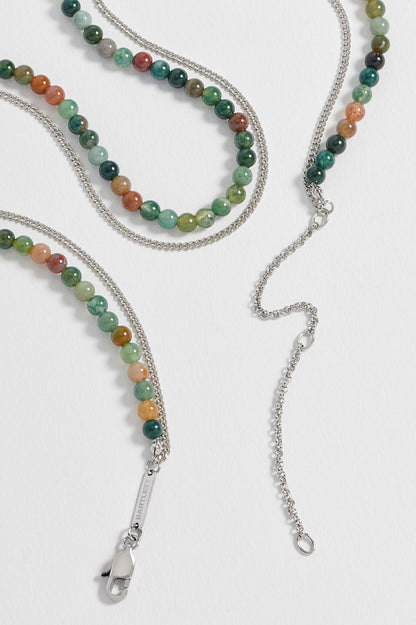 Mixed Green Agate Double Necklace