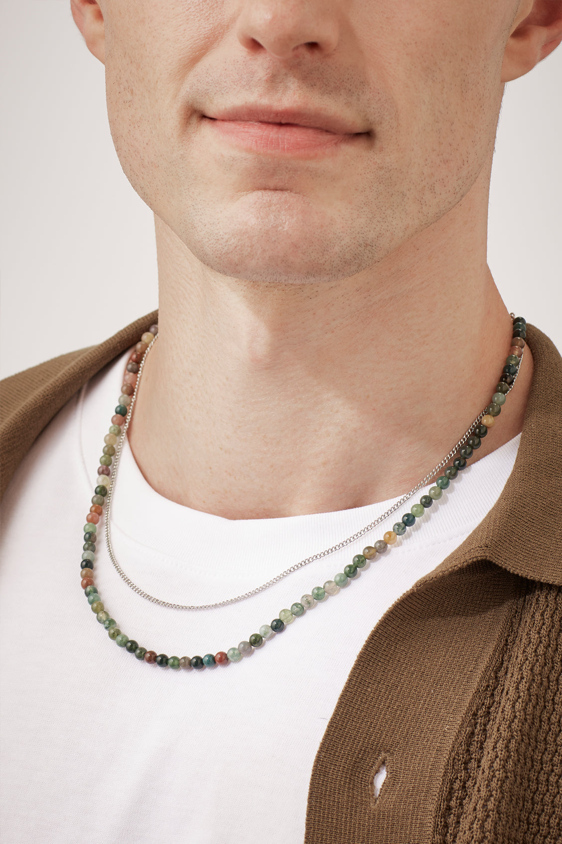 Mixed Green Agate Double Necklace
