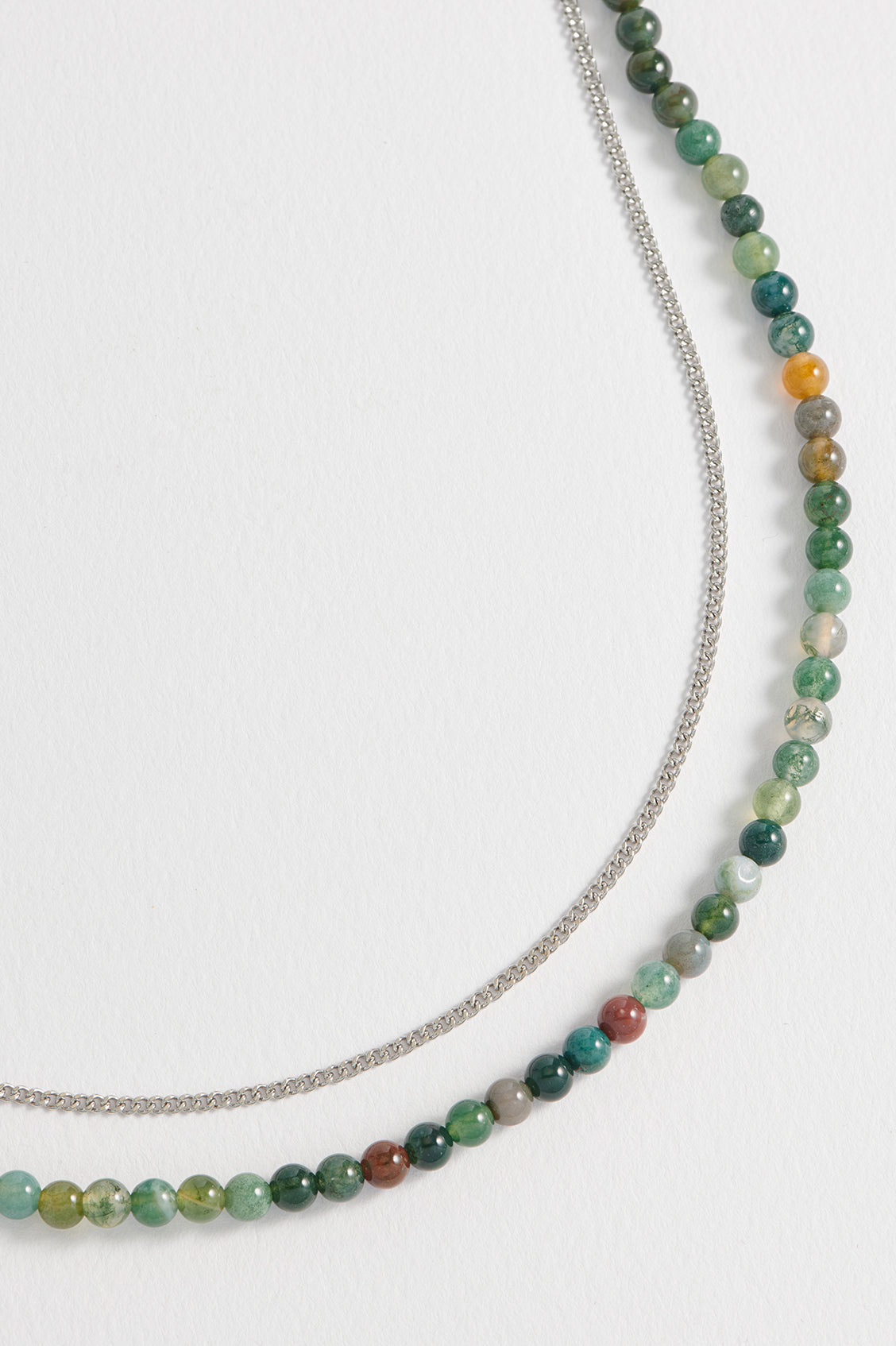 Mixed Green Agate Double Necklace