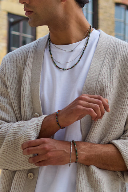 Mixed Green Agate Duo Bracelet Set