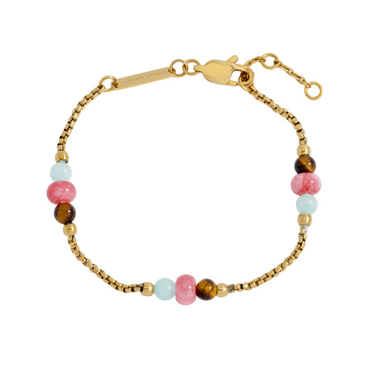 Multi Gemstone Rope Chain Bracelet