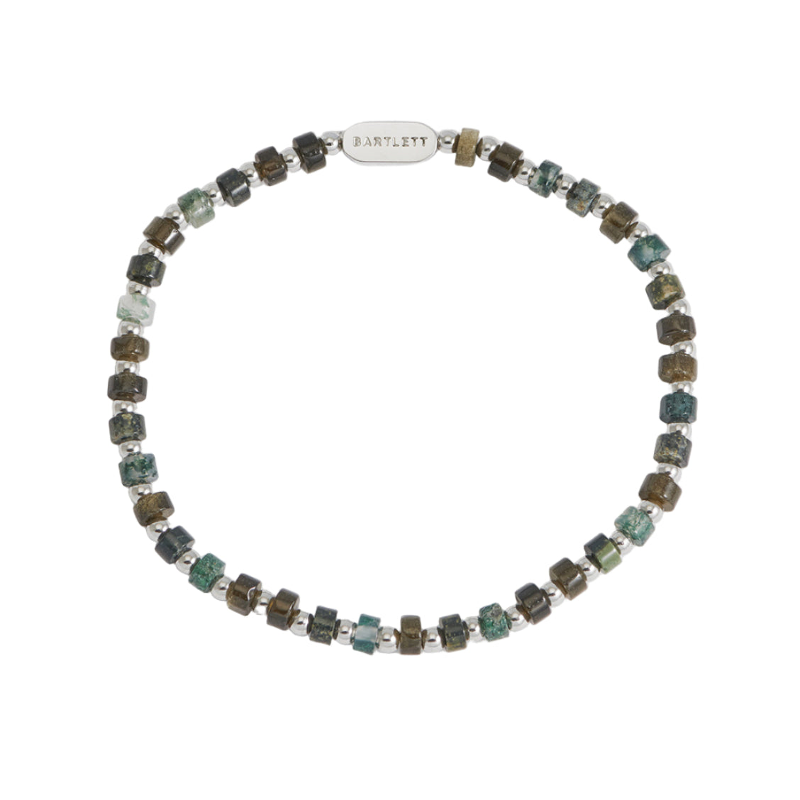 Mixed Green Gemstone Rondelle Bracelet