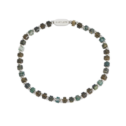 Mixed Green Gemstone Rondelle Bracelet