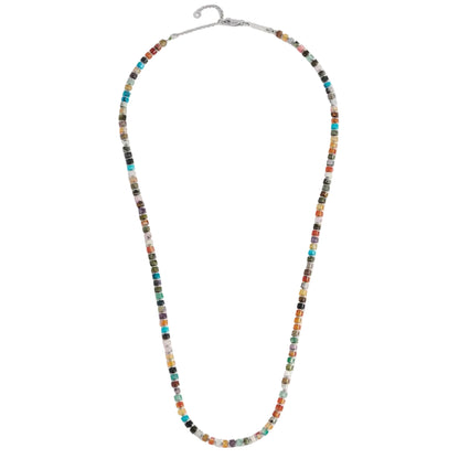 Multi Green Rondelle Necklace