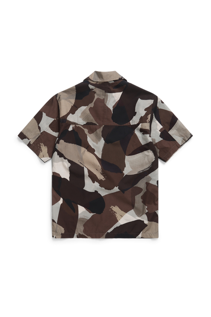 Mads Relaxed Camo Shirt SS Espresso