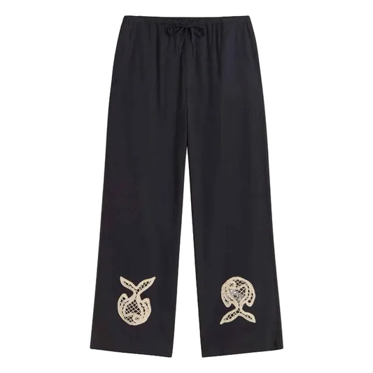 Navy Fish Patch Brigitte Pants