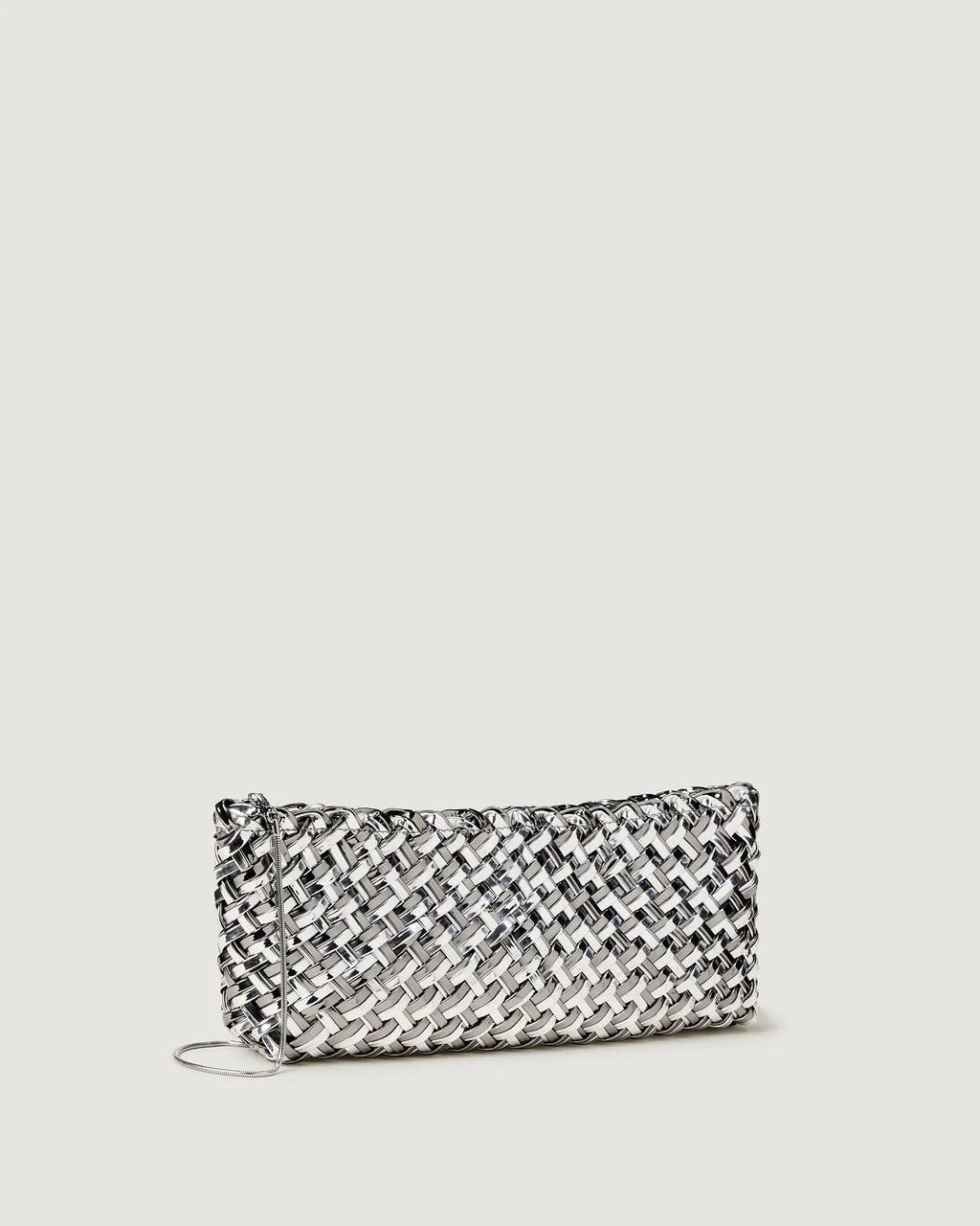Gala Clutch Double Weave Metallic Pewter