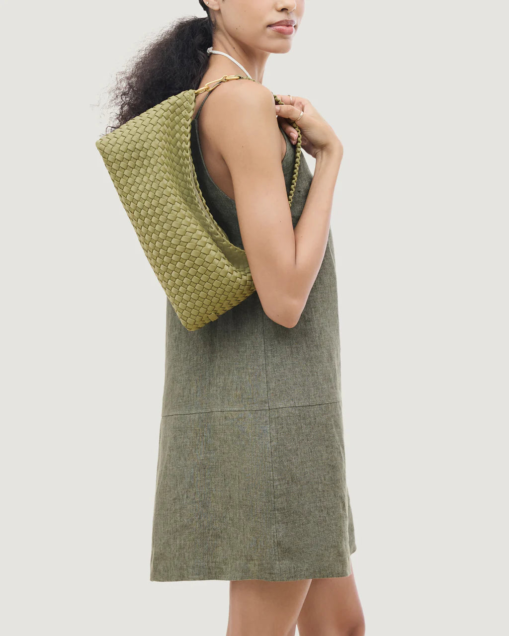 Porto Small Half-Moon Bag Bottle Green