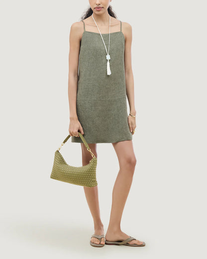 Porto Small Half-Moon Bag Bottle Green