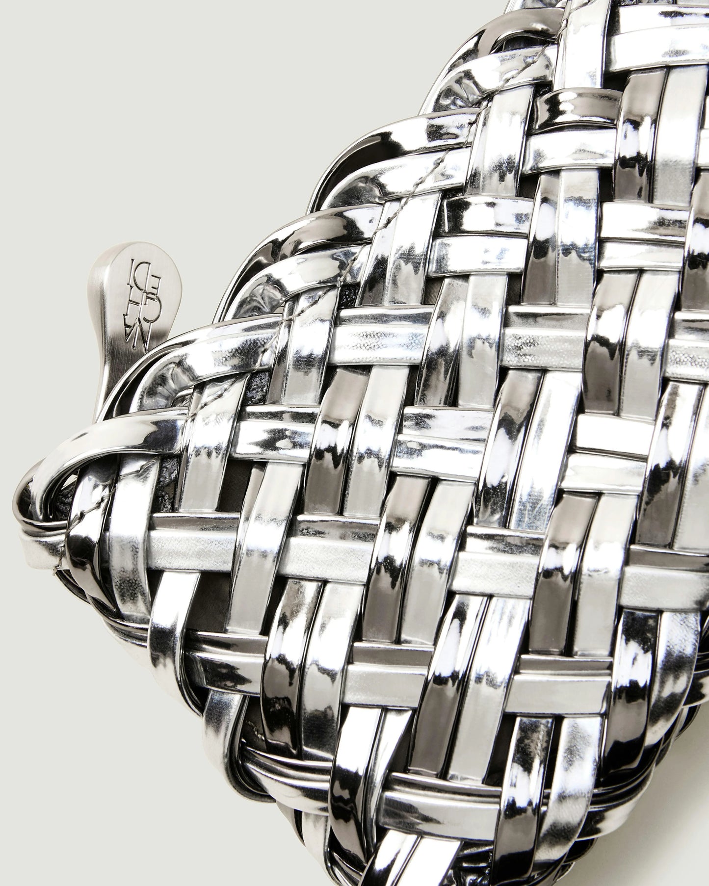 St. Barths Petit Tote Double Weave Metallic Pewter