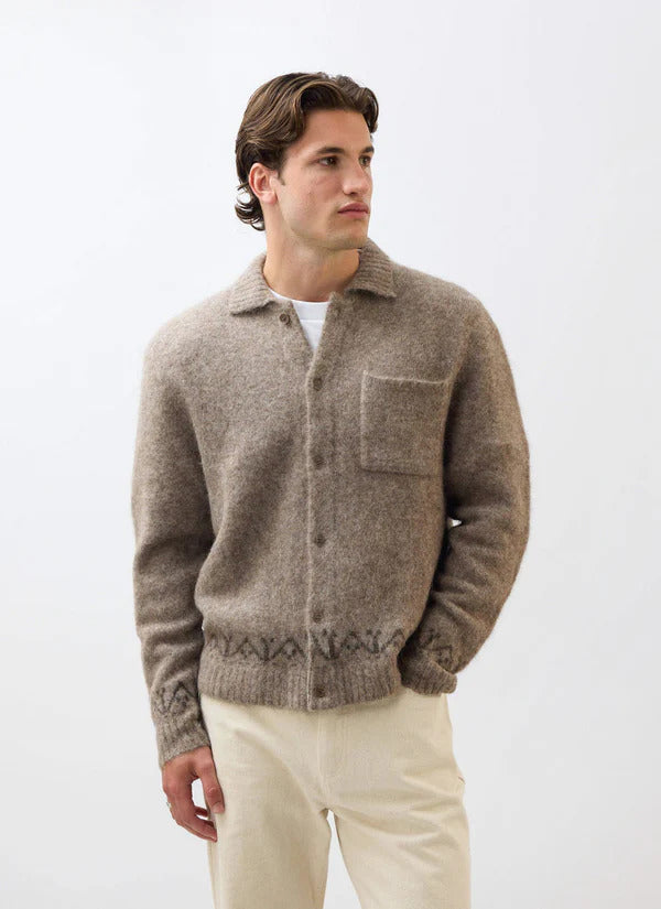Novel Collared Cardigan