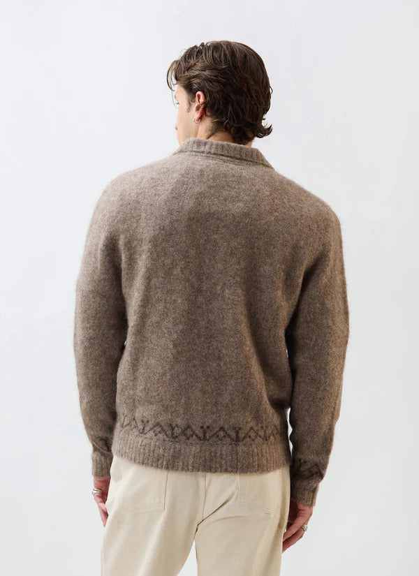 Novel Collared Cardigan