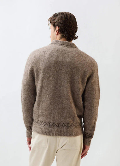 Novel Collared Cardigan