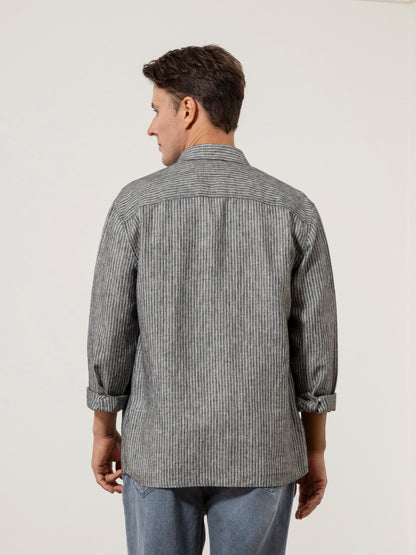 Varick Pinstripe Overshirt