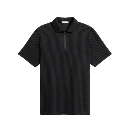 Bennett Jacquard Zip Polo