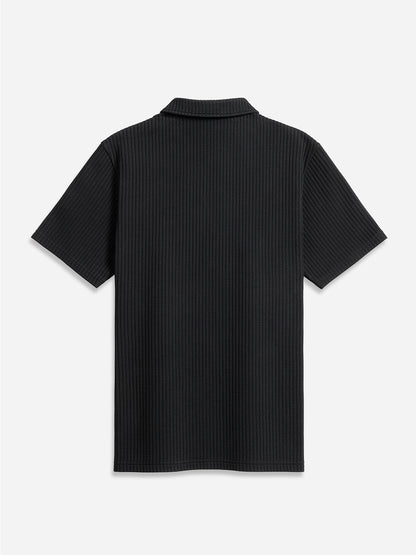 Bennett Jacquard Zip Polo