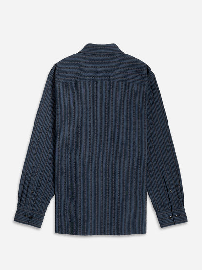 Varick Seersucker Stripe Overshirt