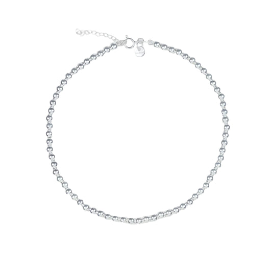 Obi Silver Beads Necklace