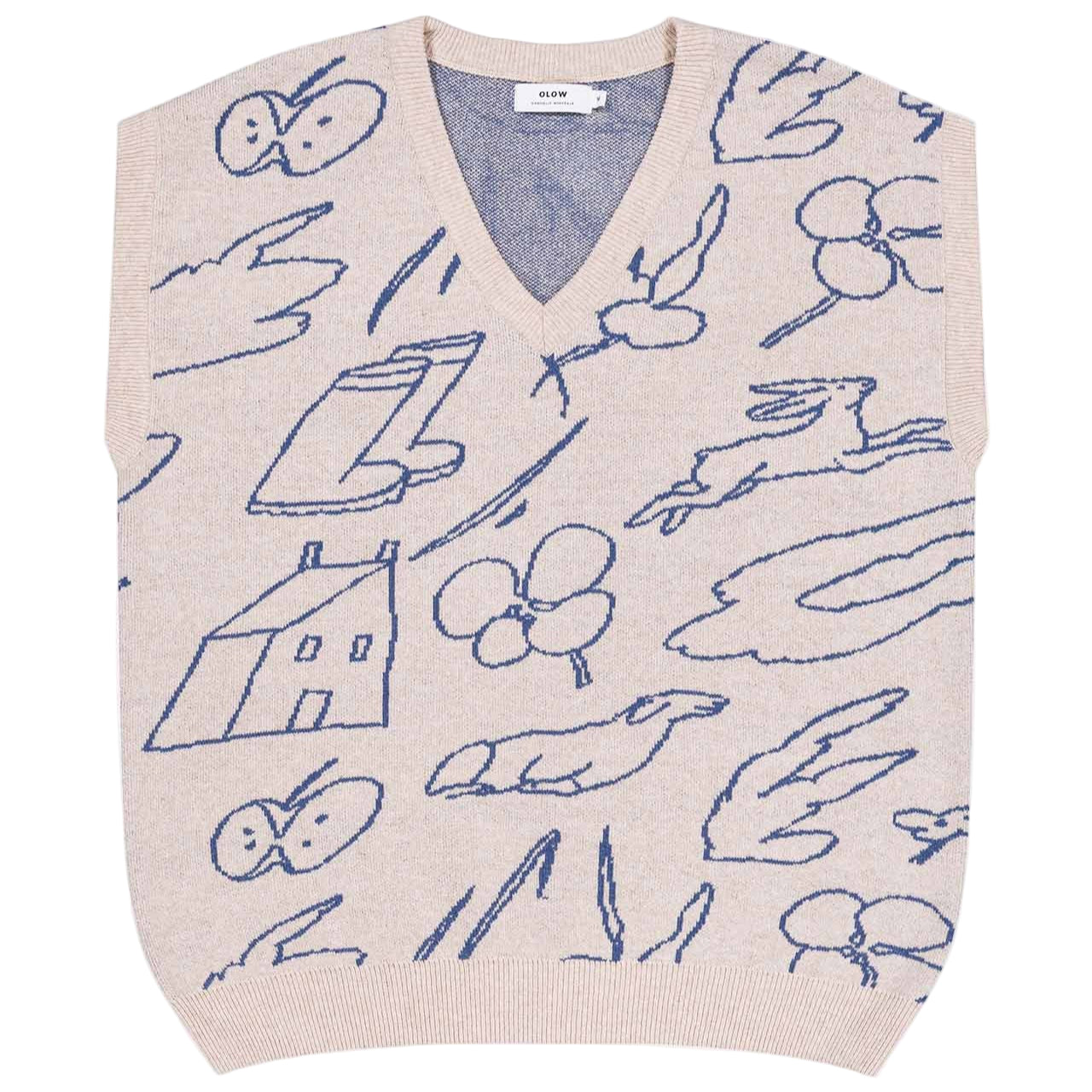 Sleeveless beige Agon jumper