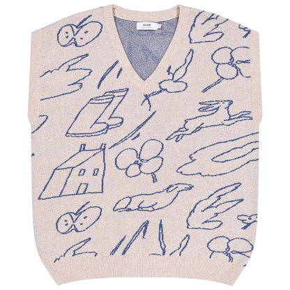 Sleeveless beige Agon jumper