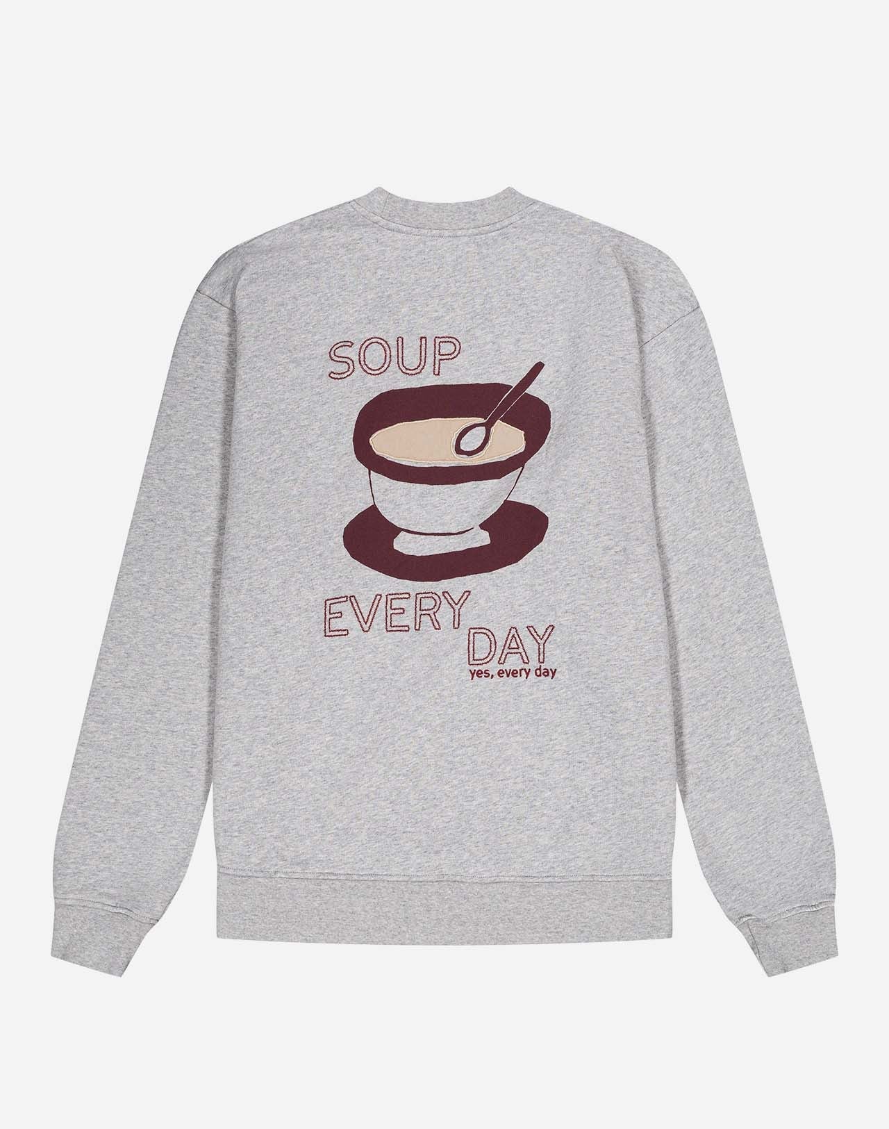 Mottled grey Good soup sweatshirt