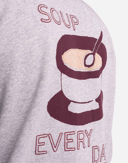 Mottled grey Good soup sweatshirt