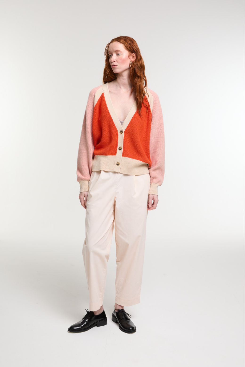 152 - Orange Claude Enigme Cardigan