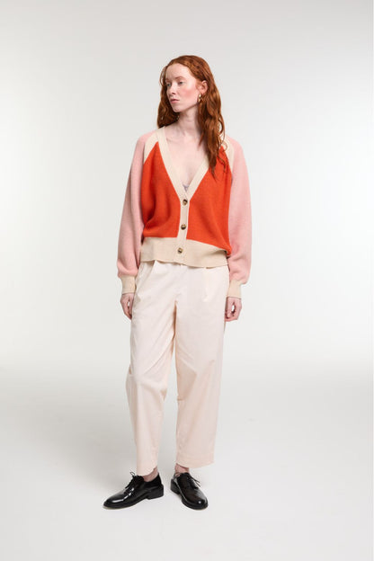 152 - Orange Claude Enigme Cardigan