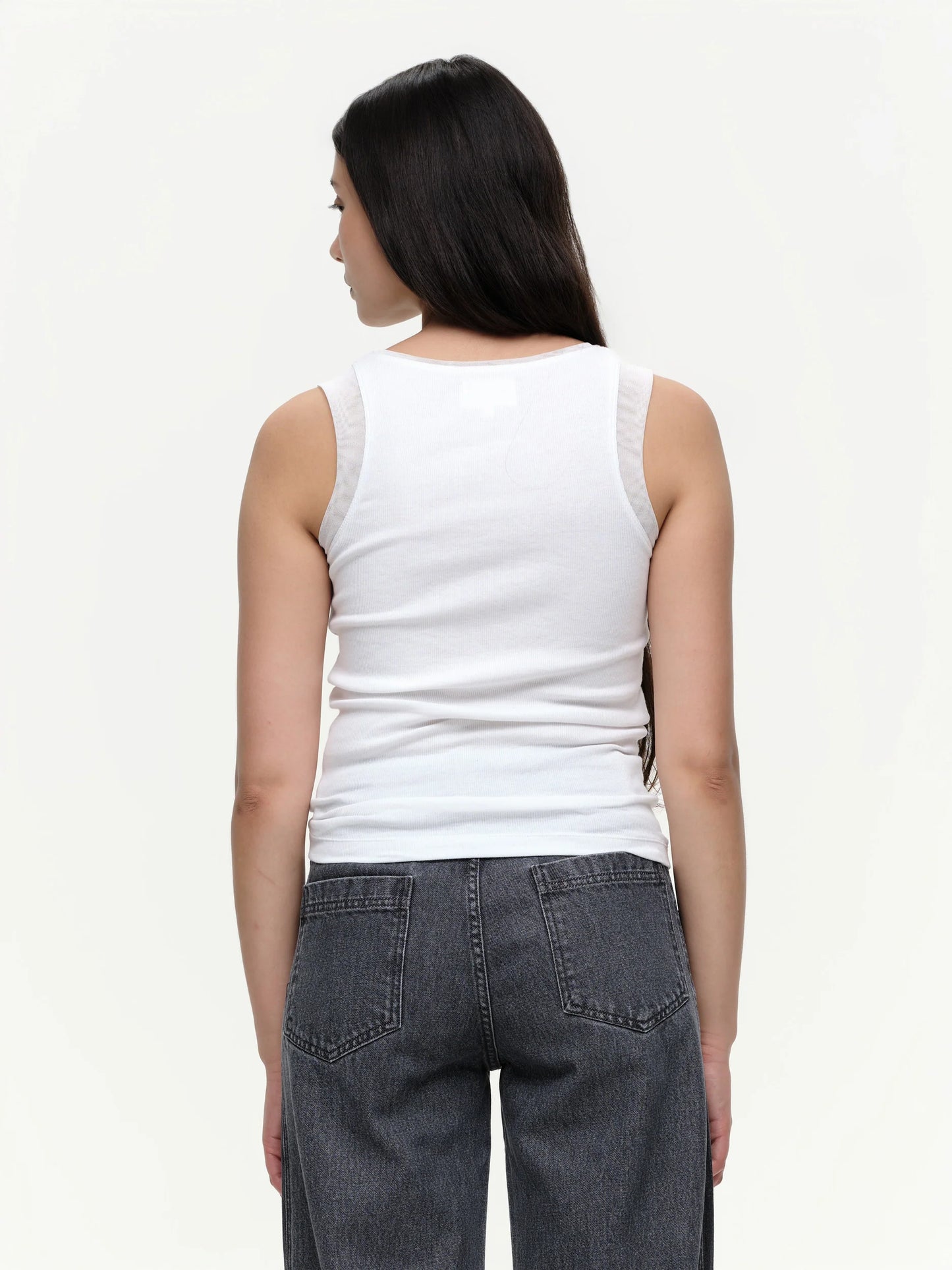 Rib Tank With Mesh Shoulder