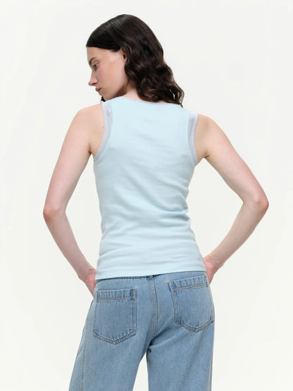 Rib Tank With Mesh Shoulder