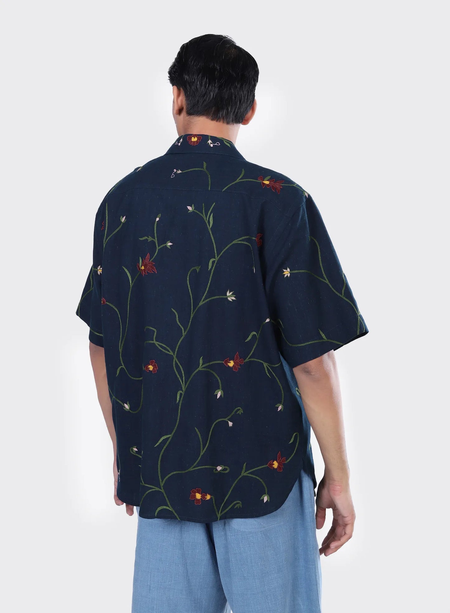 Oversized Camp Collar Short Sleeve Shirt