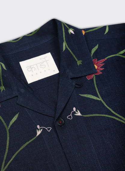 Oversized Camp Collar Short Sleeve Shirt