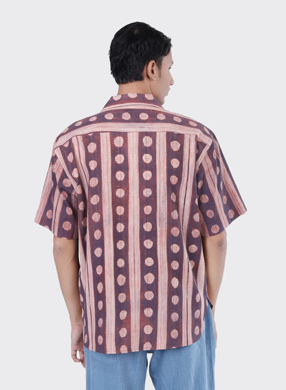 Oversized Camp Collar Short Sleeve Shirt