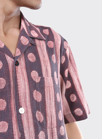 Oversized Camp Collar Short Sleeve Shirt