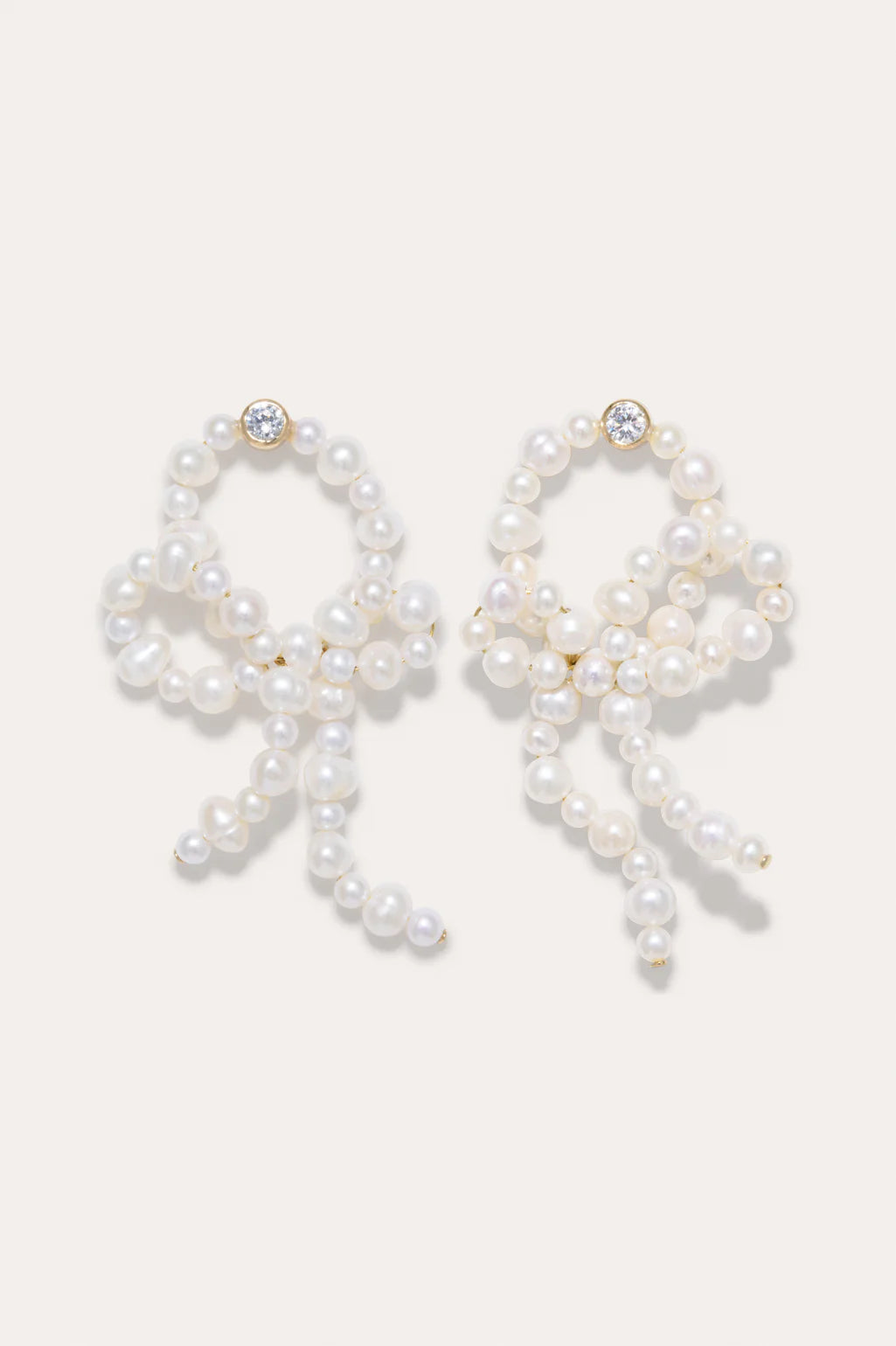 Loop-the-Loop Earrings w/ FWP and CZ