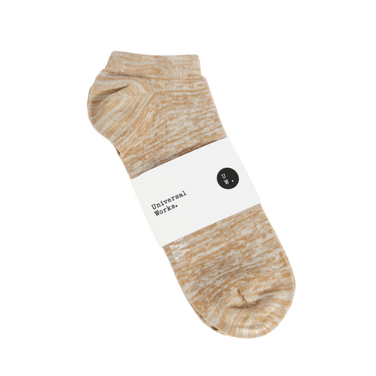 Dark Sand Ankle Slub Sock