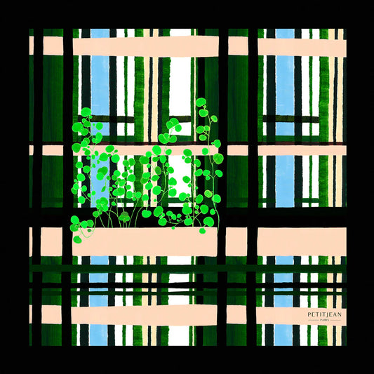 Silk Carre Scarf 29" Tartan - 75cm x 75cm