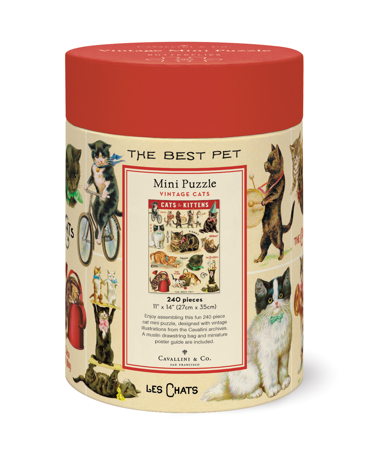 240pcs Mini Puzzle - Vintage Cats