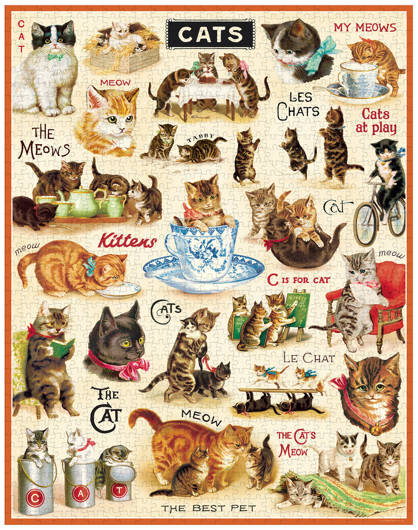 1000pcs Puzzle - Vintage Cats