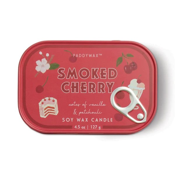 Bistro 4.5oz/127g Cherry Printed Tin Candle - Smoked Cherry