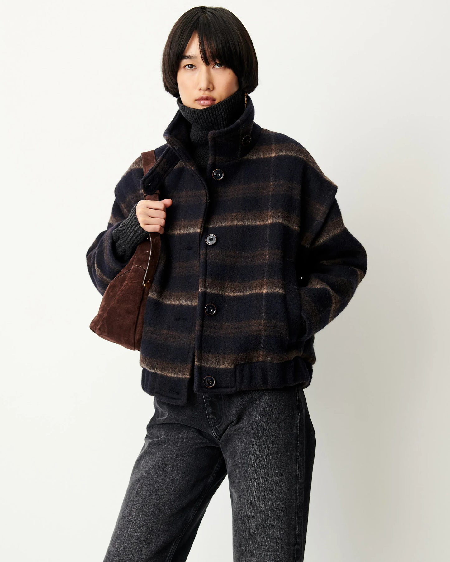 Paolino Coat With Shoulder Pleats