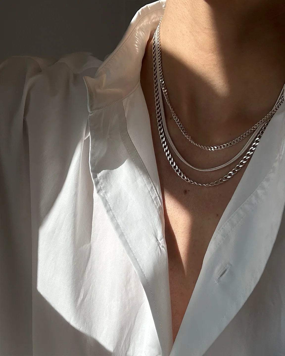 Curb Necklace M 925 45cm