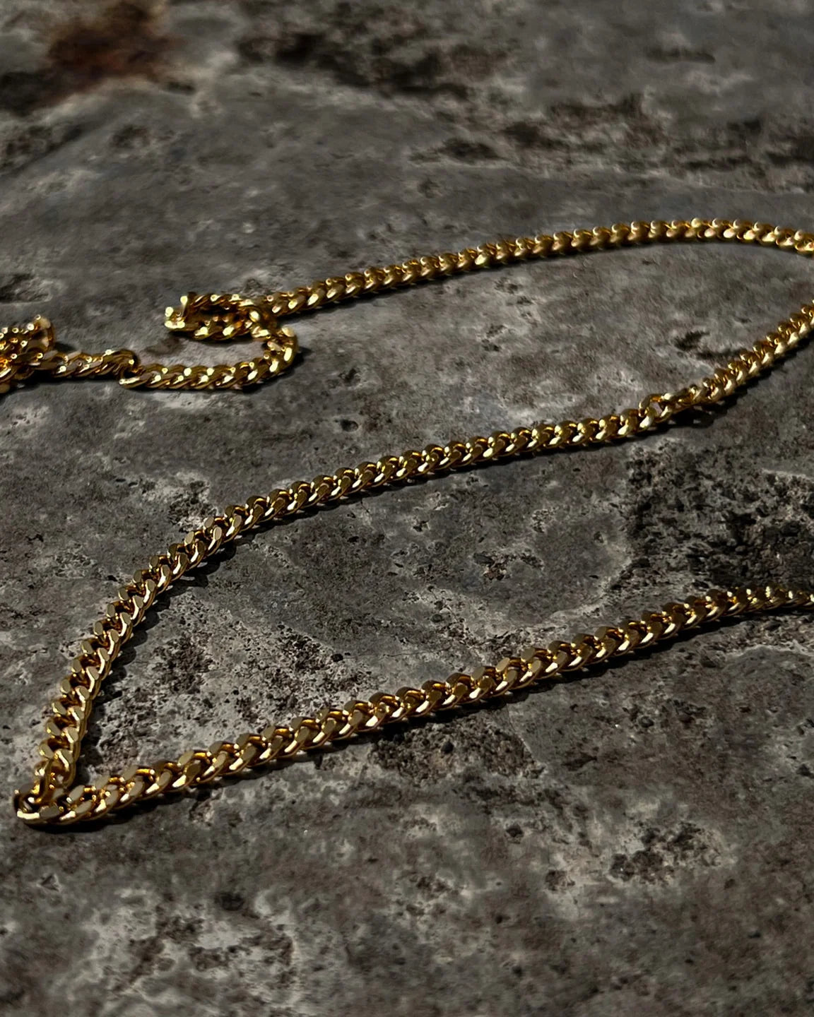 Curb Necklace M 925 GP 45cm