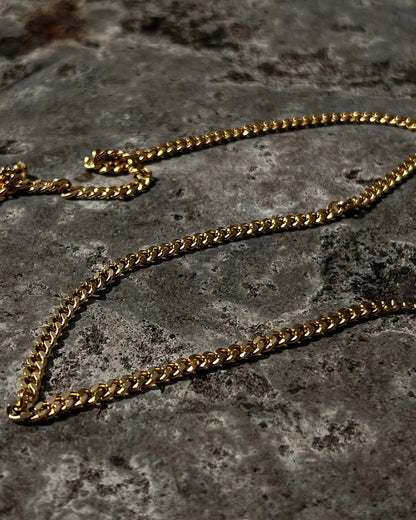 Curb Necklace M 925 GP 45cm